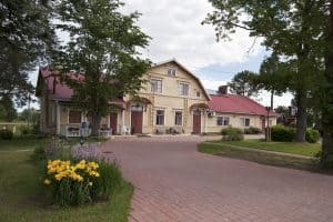 Hostel-rakennus ulkoa